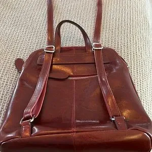Heshe | Bags | Heshe Maroonred Backpackpurse | Poshmark
